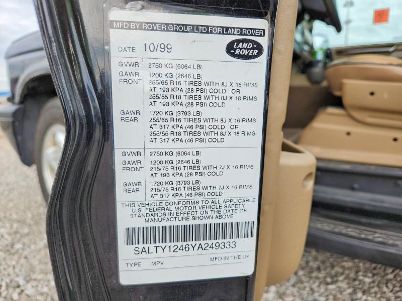 53169826 :رقم المزاد ، SALTY1246YA249333 vin ، 2000 Land Rover Discovery Ii مزاد بيع
