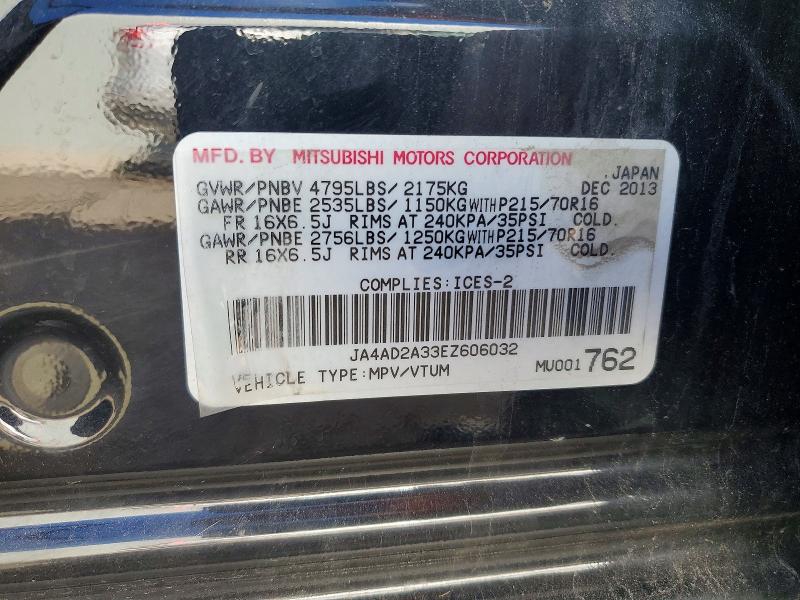 2014 Mitsubishi Outlander მანქანა იყიდება აუქციონზე, vin: JA4AD2A33EZ606032, აუქციონის ნომერი: 52899856