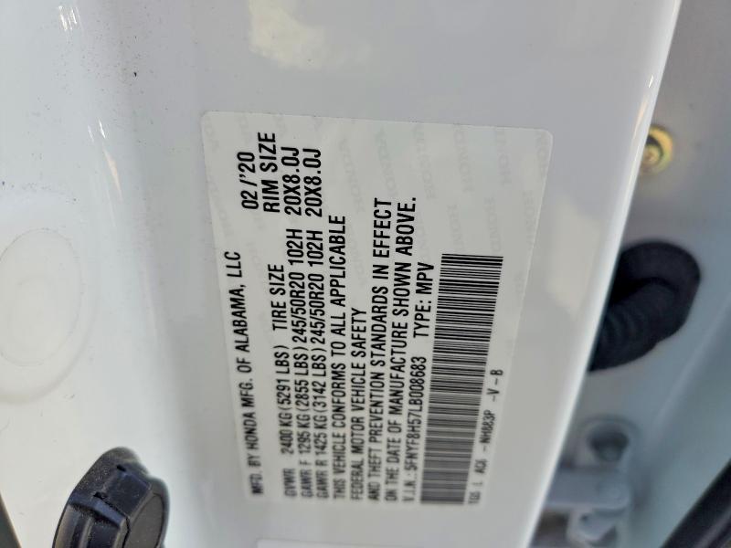 Aukcja sprzedaży 2020 Honda Passport, vin: 5FNYF8H57LB008683, numer aukcji: 53554846