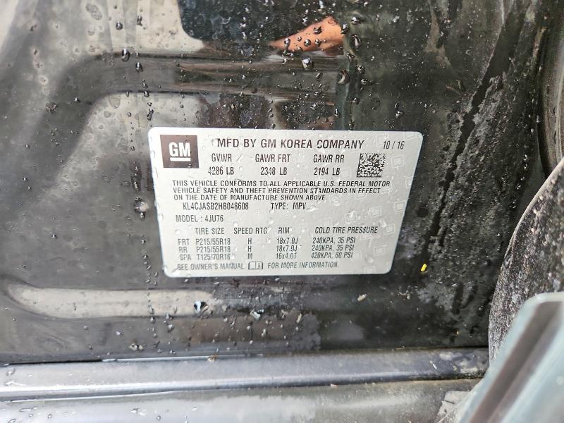 Продажа на аукционе авто 2017 Buick Encore, vin: KL4CJASB2HB048608, номер лота: 54800616