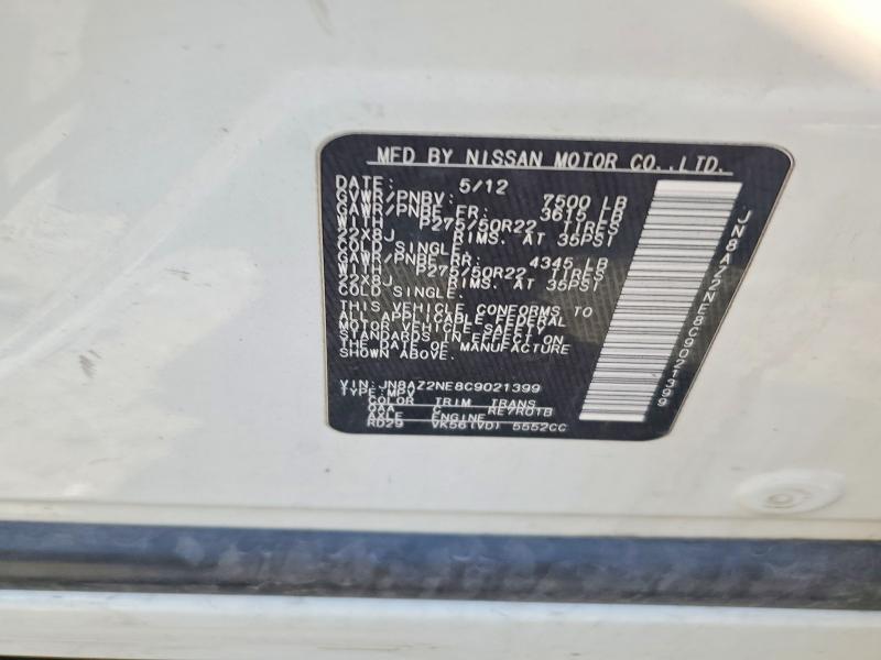 Продажа на аукционе авто 2012 Infiniti Qx56, vin: JN8AZ2NE8C9021399, номер лота: 53972046