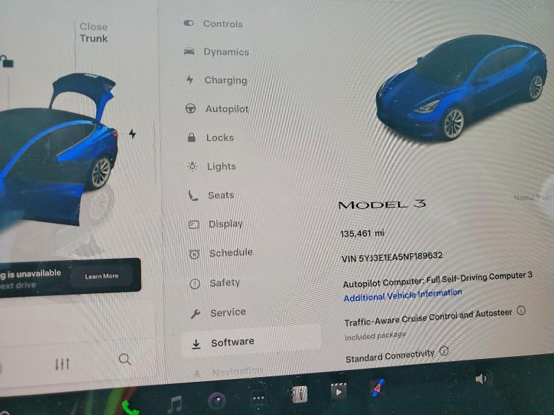 Продажа на аукционе авто 2022 Tesla Model 3, vin: 5YJ3E1EA5NF189632, номер лота: 54869456
