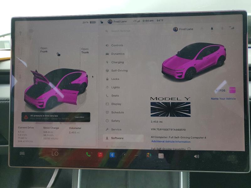 Продаж на аукціоні авто 2026 Tesla Model Y, vin: 7SAYGDET9TA668510, номер лоту: 53414086