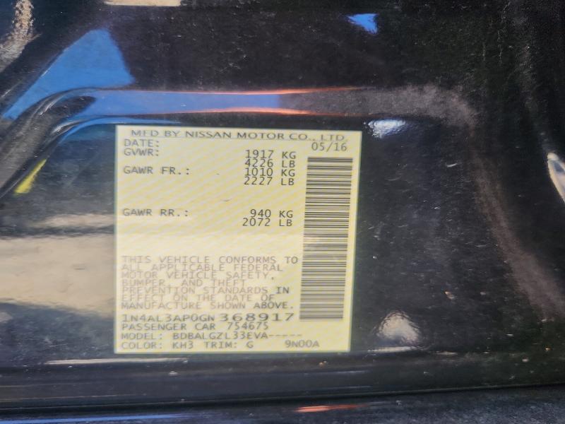 Продажа на аукционе авто 2016 Nissan Altima, vin: 1N4AL3AP0GN368917, номер лота: 52194746