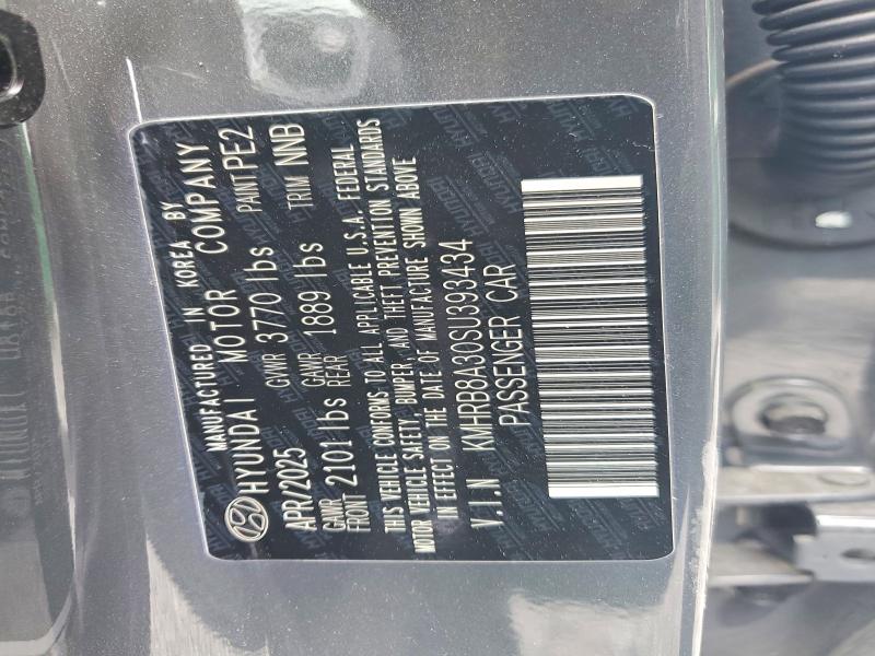 2025 Hyundai Venue მანქანა იყიდება აუქციონზე, vin: KMHRB8A30SU393434, აუქციონის ნომერი: 54550166