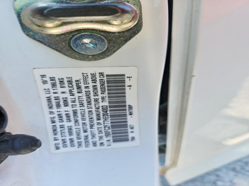 Aukcja sprzedaży 2017 Honda Civic, vin: 19XFC2F77HE004003, numer aukcji: 53711806