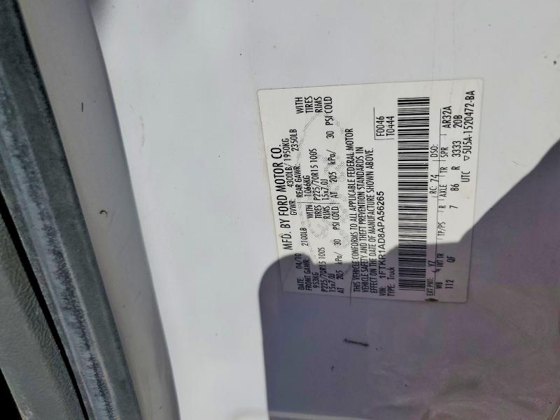 Aukcja sprzedaży 2010 Ford Ranger, vin: 1FTKR1AD8APA56265, numer aukcji: 52932916