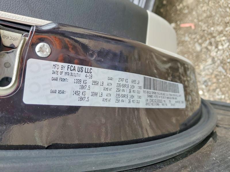 53579836 :رقم المزاد ، 2C4RC1GG1JR292255 vin ، 2018 Chrysler Pacifica مزاد بيع