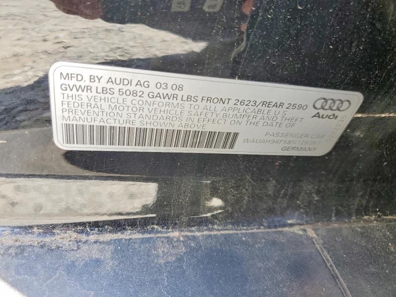 Продаж на аукціоні авто 2008 Audi A6, vin: WAUAH94F58N126057, номер лоту: 52296556