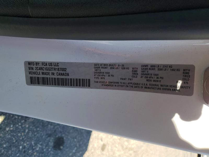 Продаж на аукціоні авто 2026 Chrysler Pacifica, vin: 2C4RC1GG2TR187002, номер лоту: 52015906