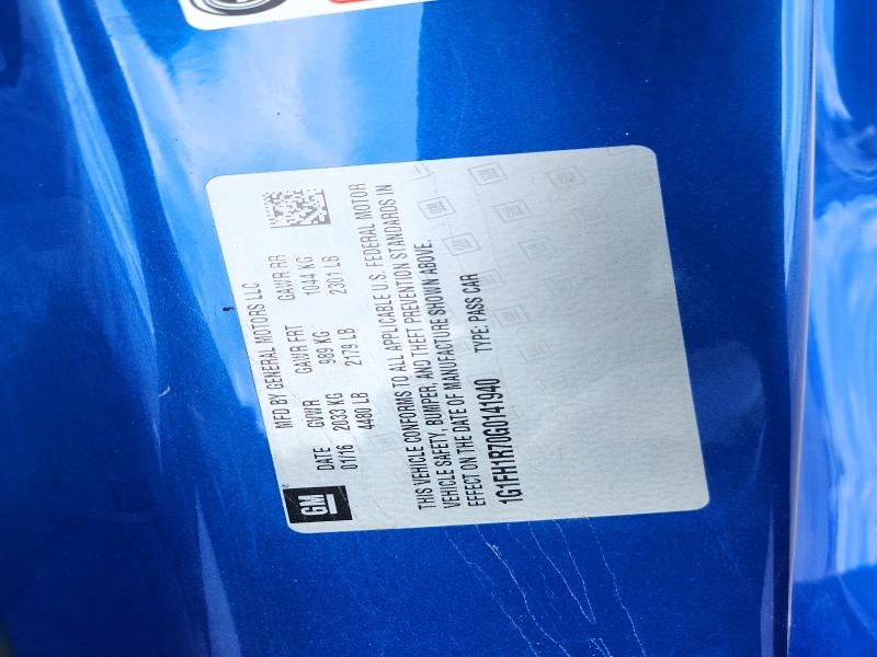 55354026 :رقم المزاد ، 1G1FH1R70G0141940 vin ، 2016 Chevrolet Camaro مزاد بيع