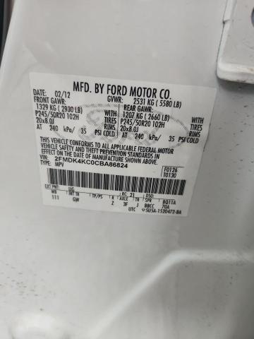 2012 Ford Edge მანქანა იყიდება აუქციონზე, vin: 2FMDK4KC0CBA86824, აუქციონის ნომერი: 51960716