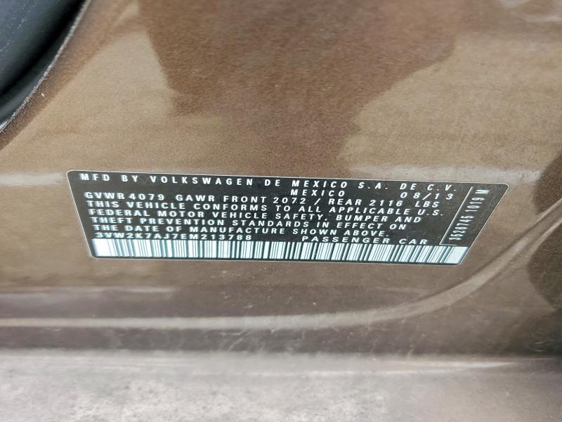 Aukcja sprzedaży 2014 Volkswagen Jetta, vin: 3VW2K7AJ7EM213788, numer aukcji: 51777626