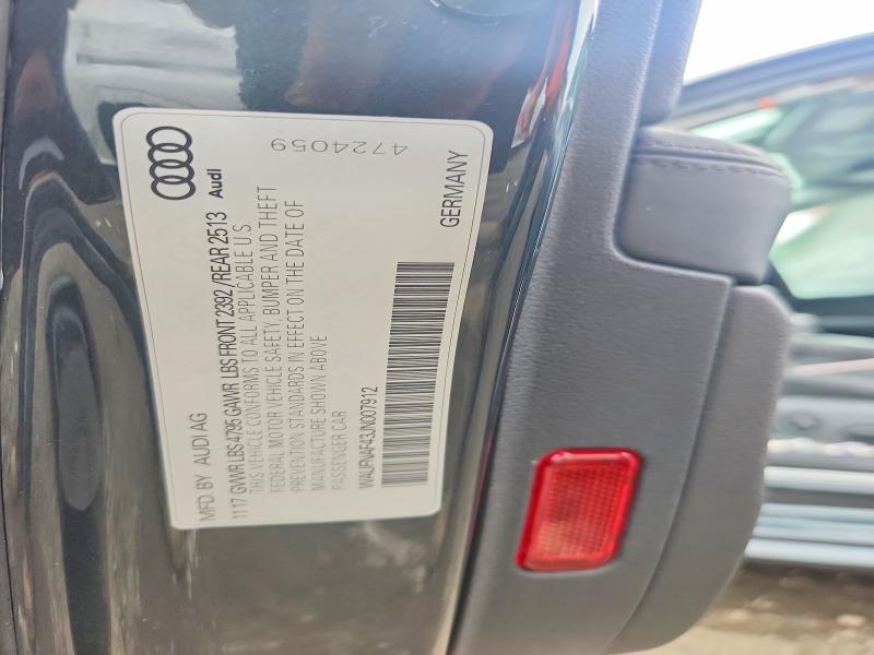2018 Audi A4 მანქანა იყიდება აუქციონზე, vin: WAUFNAF43JN007912, აუქციონის ნომერი: 53762936