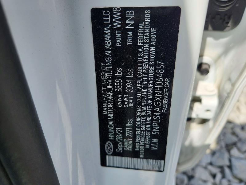 Aukcja sprzedaży 2022 Hyundai Elantra, vin: 5NPLS4AGXNH064857, numer aukcji: 52768676