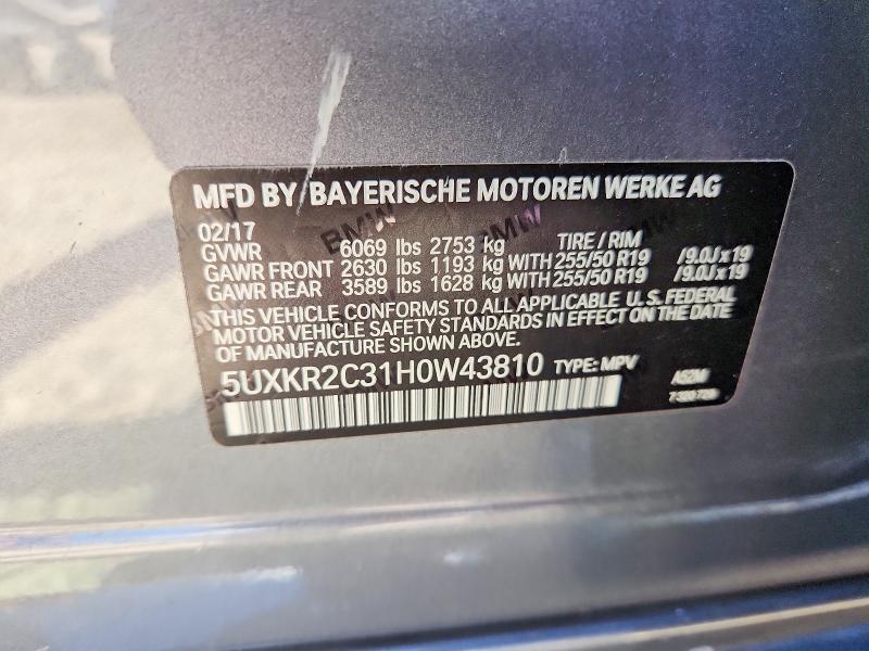 Продаж на аукціоні авто 2017 Bmw X5, vin: 5UXKR2C31H0W43810, номер лоту: 52350516