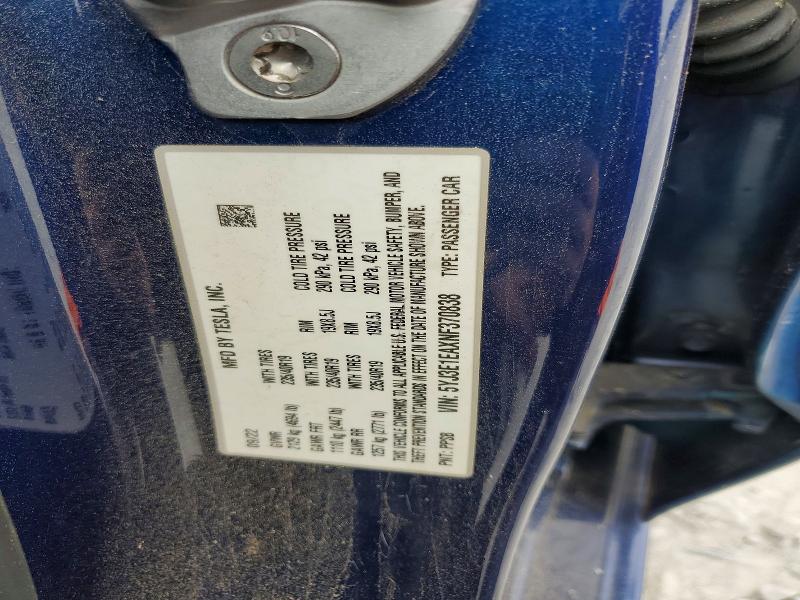 Продаж на аукціоні авто 2022 Tesla Model 3, vin: 5YJ3E1EAXNF370838, номер лоту: 52158466
