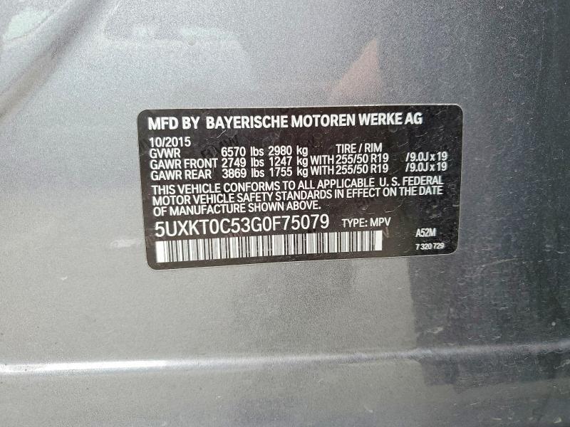 Aukcja sprzedaży 2016 Bmw X5, vin: 5UXKT0C53G0F75079, numer aukcji: 51698936