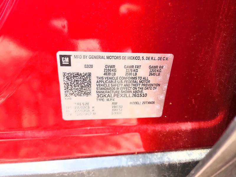 Aukcja sprzedaży 2020 Gmc Terrain, vin: 3GKALPEX2LL261510, numer aukcji: 54130076