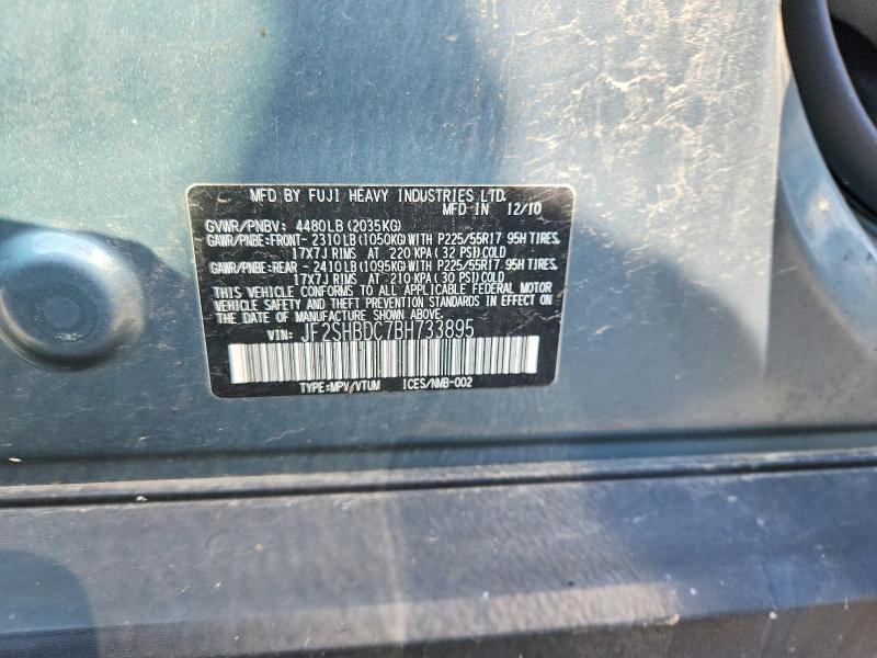 Продаж на аукціоні авто 2011 Subaru Forester, vin: JF2SHBDC7BH733895, номер лоту: 53824396