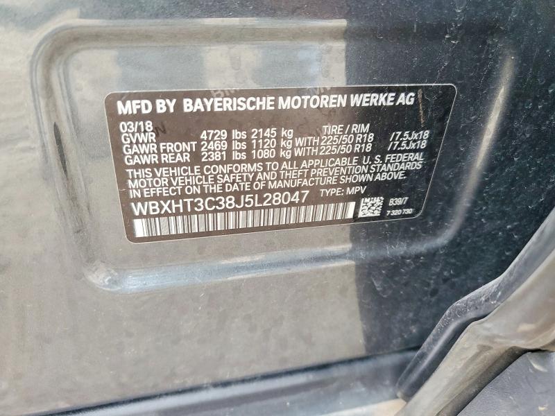 Aukcja sprzedaży 2018 Bmw X1, vin: WBXHT3C38J5L28047, numer aukcji: 53997736