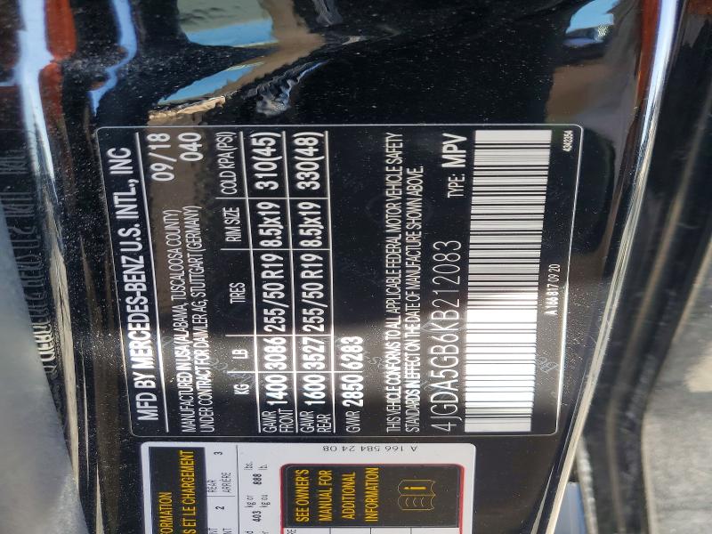 Продажа на аукционе авто 2019 Mercedes-benz Gle, vin: 4JGDA5GB6KB212083, номер лота: 54172176