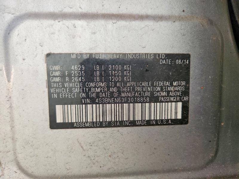 Aukcja sprzedaży 2015 Subaru Legacy, vin: 4S3BNEN63F3018858, numer aukcji: 53417846