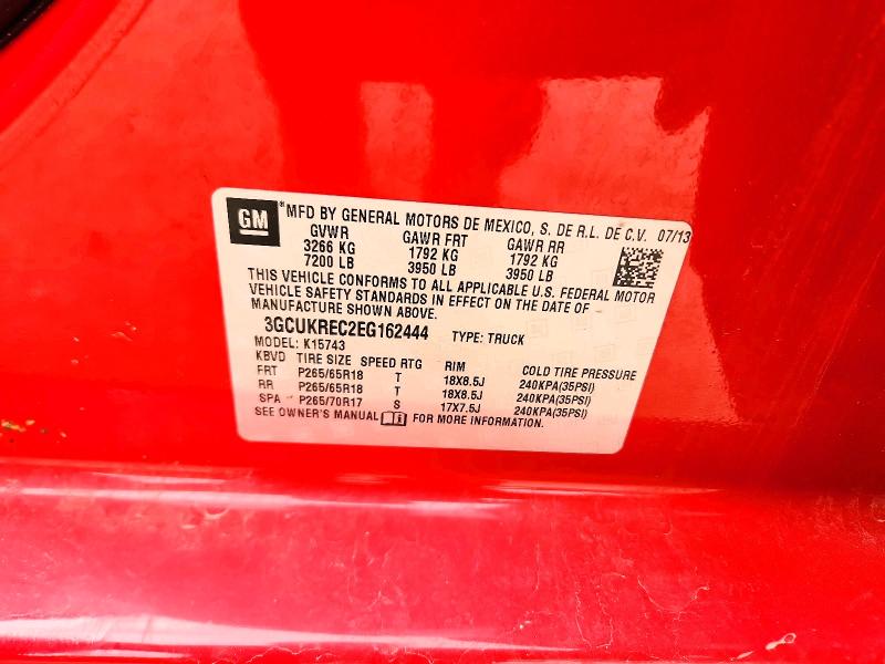 Продаж на аукціоні авто 2014 Chevrolet Silverado, vin: 3GCUKREC2EG162444, номер лоту: 54235576