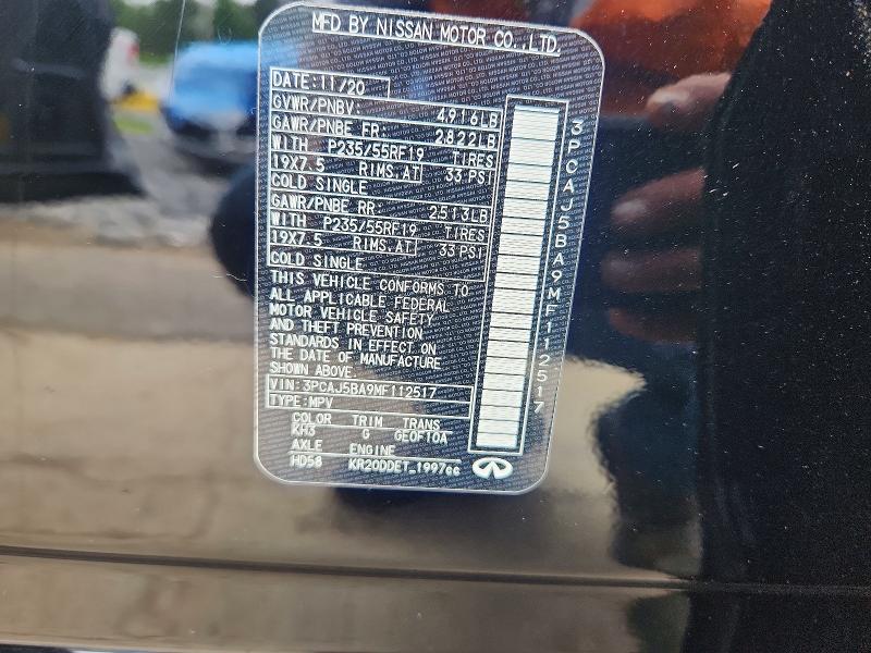 Aukcja sprzedaży 2021 Infiniti Qx50, vin: 3PCAJ5BA9MF112517, numer aukcji: 54593426