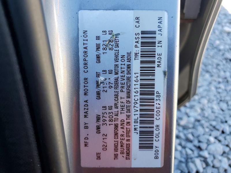 Aukcja sprzedaży 2012 Mazda 3, vin: JM1BL1V79C1611641, numer aukcji: 54551966