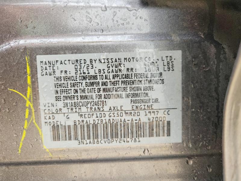 Продаж на аукціоні авто 2023 Nissan Sentra, vin: 3N1AB8CV0PY246781, номер лоту: 53951306