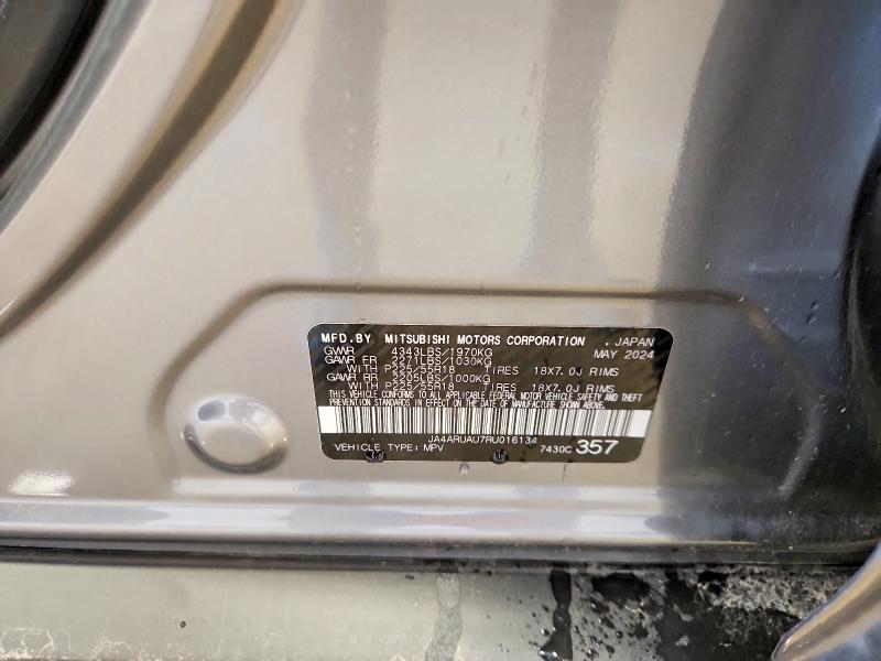 51771116 :رقم المزاد ، JA4ARUAU7RU016134 vin ، 2024 Mitsubishi Outlander Sport مزاد بيع