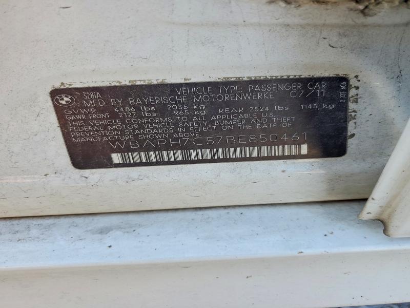 53928856 :رقم المزاد ، WBAPH7C57BE850461 vin ، 2011 Bmw 328 مزاد بيع