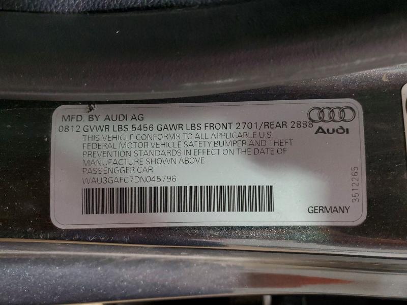 Продаж на аукціоні авто 2013 Audi A7, vin: WAU3GAFC7DN045796, номер лоту: 52266386