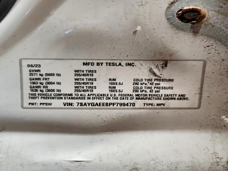 Aukcja sprzedaży 2023 Tesla Model Y, vin: 7SAYGAEE8PF799470, numer aukcji: 55120036
