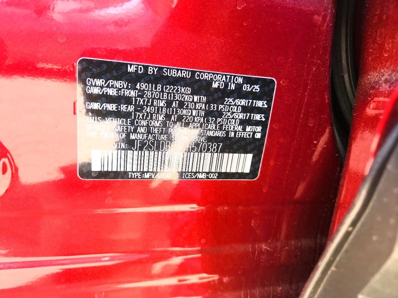 2025 Subaru Forester მანქანა იყიდება აუქციონზე, vin: JF2SLDBC9SH570387, აუქციონის ნომერი: 52261996