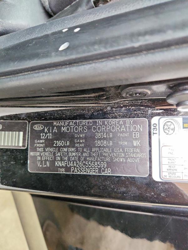 Aukcja sprzedaży 2012 Kia Forte, vin: KNAFU4A26C5568599, numer aukcji: 54254026