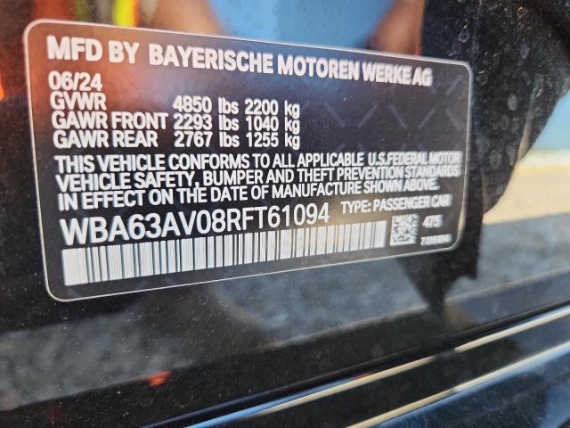 Aukcja sprzedaży 2024 Bmw 430i, vin: WBA63AV08RFT61094, numer aukcji: 54251806