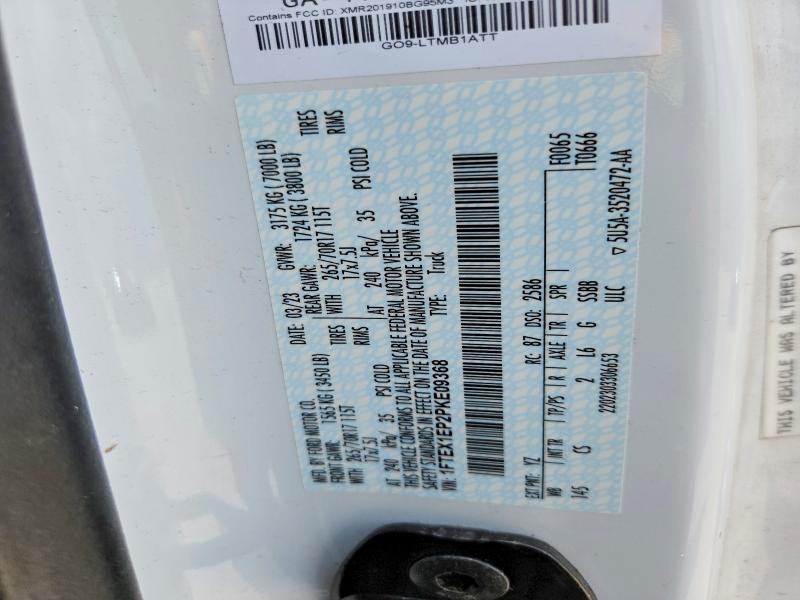 2023 Ford F150 მანქანა იყიდება აუქციონზე, vin: 1FTEX1EP2PKE09368, აუქციონის ნომერი: 54900976