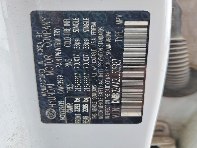 2020 Hyundai Kona მანქანა იყიდება აუქციონზე, vin: KM8K22AA2LU515337, აუქციონის ნომერი: 52570636