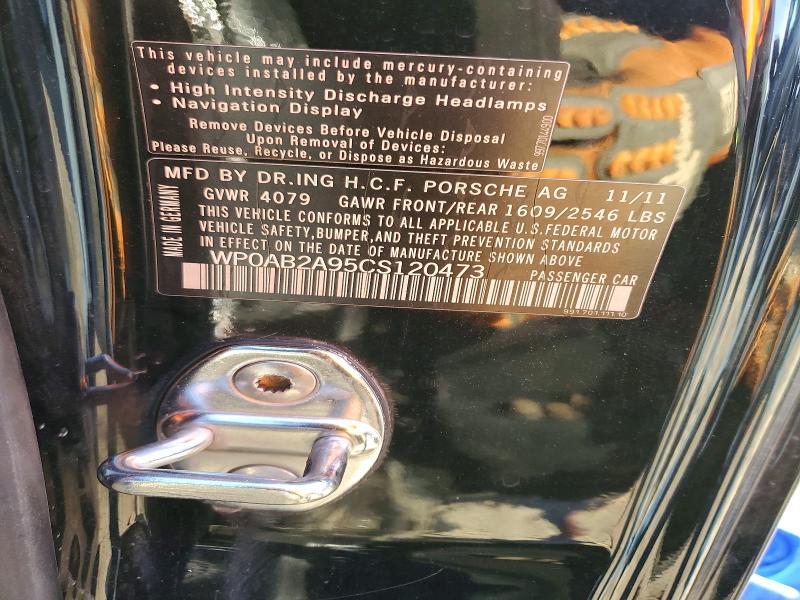 Aukcja sprzedaży 2012 Porsche 911, vin: WP0AB2A95CS120473, numer aukcji: 57423956