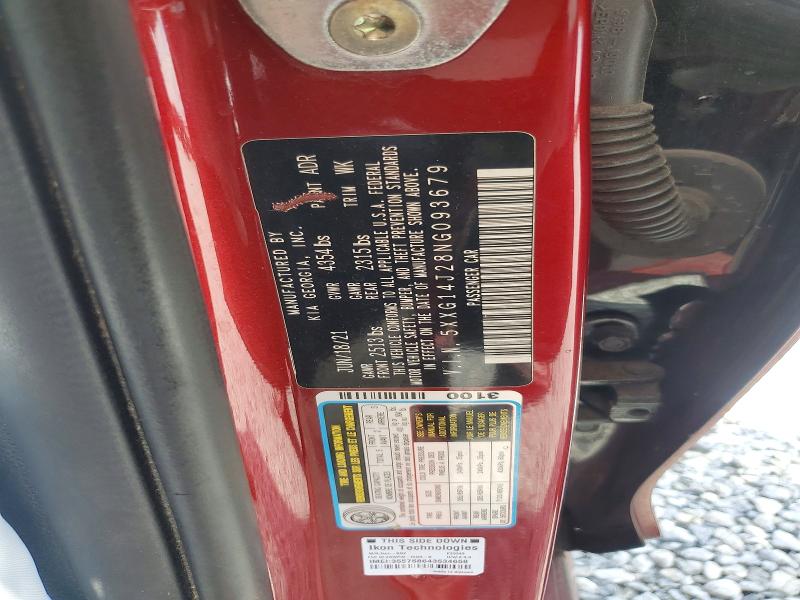 Aukcja sprzedaży 2022 Kia K5, vin: 5XXG14J28NG093679, numer aukcji: 53089096