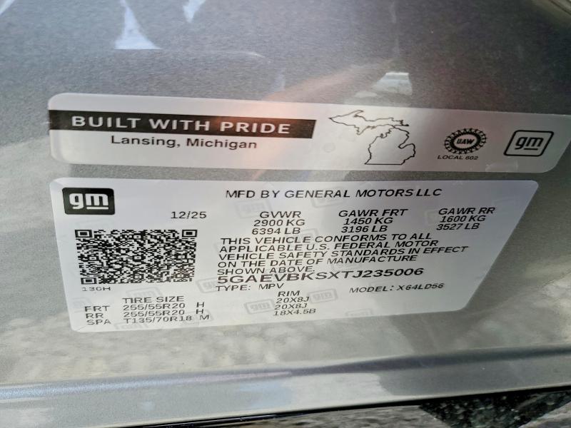 Продаж на аукціоні авто 2026 Buick Enclave, vin: 5GAEVBKSXTJ235006, номер лоту: 52963766