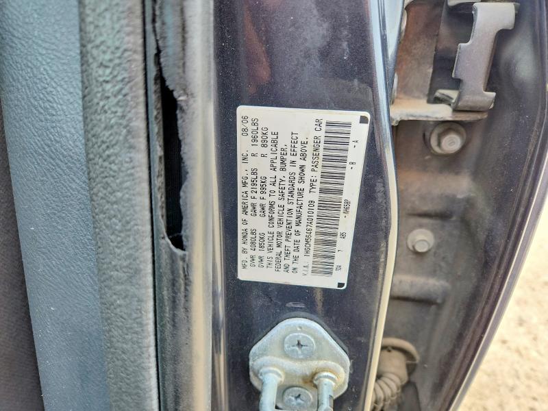 Aukcja sprzedaży 2007 Honda Accord, vin: 1HGCM56467A010109, numer aukcji: 51804526