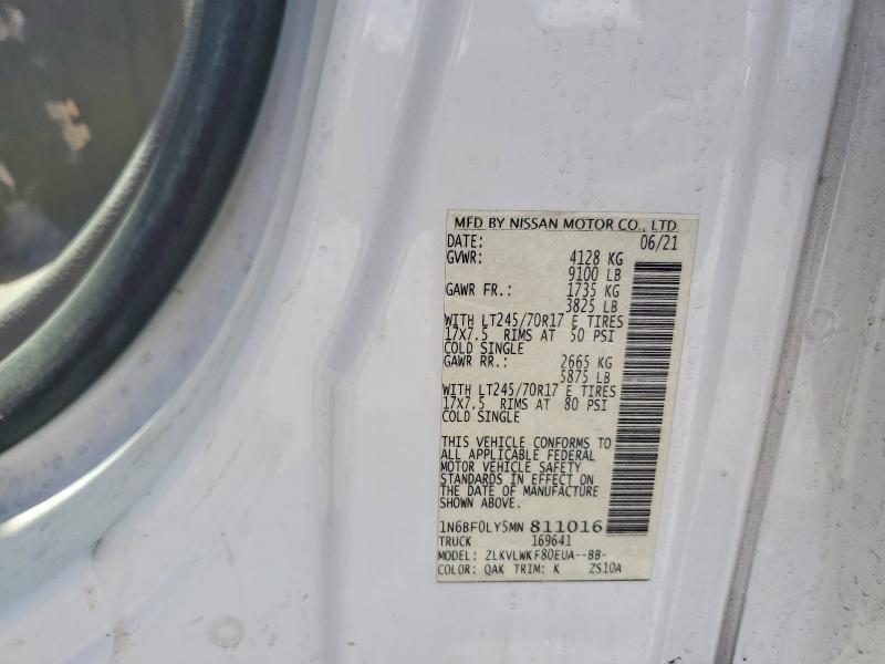 55782716 :رقم المزاد ، 1N6BF0LY5MN811016 vin ، 2021 Nissan Nv 2500 Hd مزاد بيع