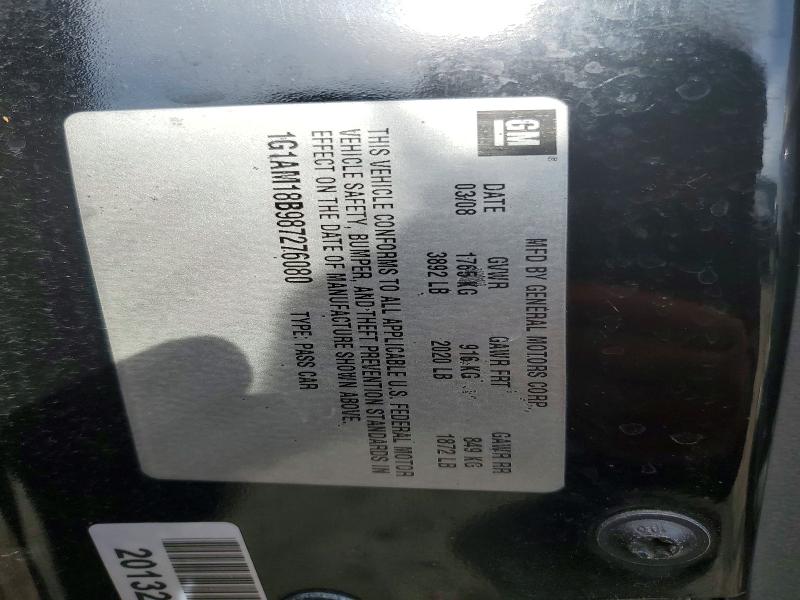 Aukcja sprzedaży 2008 Chevrolet Cobalt, vin: 1G1AM18B987276080, numer aukcji: 52659026