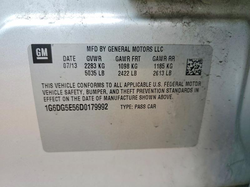 Продажа на аукционе авто 2013 Cadillac Cts, vin: 1G6DG5E56D0179992, номер лота: 53373686