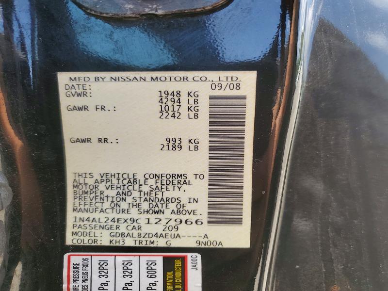 Продаж на аукціоні авто 2009 Nissan Altima, vin: 1N4AL24EX9C127966, номер лоту: 50512256