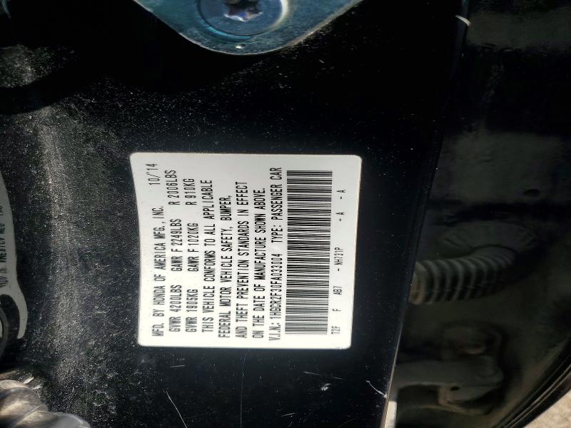 54588916 :رقم المزاد ، 1HGCR2F30FA033004 vin ، 2015 Honda Accord مزاد بيع