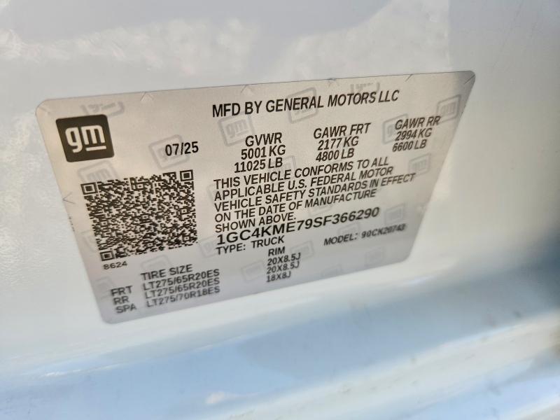 Продажа на аукционе авто 2025 Chevrolet Silverado, vin: 1GC4KME79SF366290, номер лота: 52748716